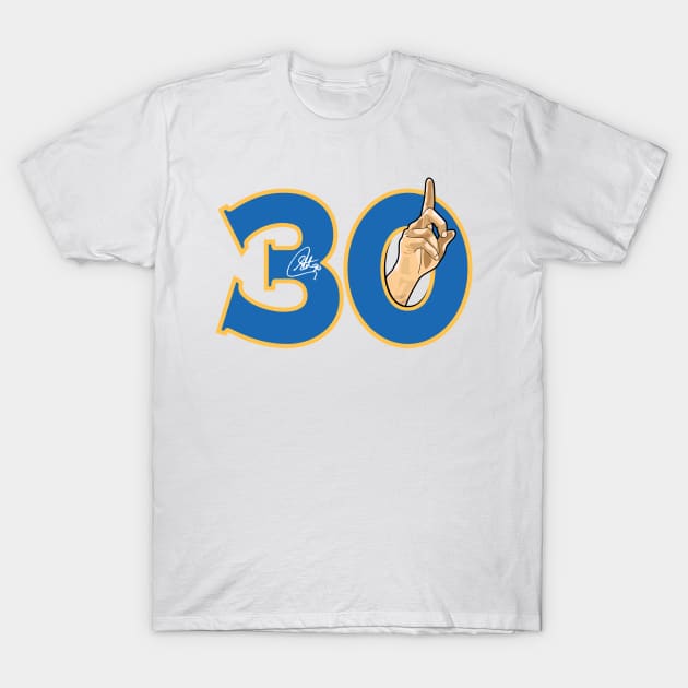 Curry 30 On White T-Shirt by teeleoshirts